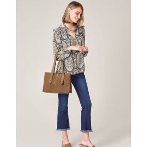 Spartina Aisley Blouse Jones Hundred Paisley Size M Green $148.00